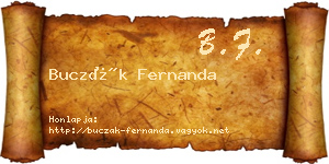 Buczák Fernanda névjegykártya